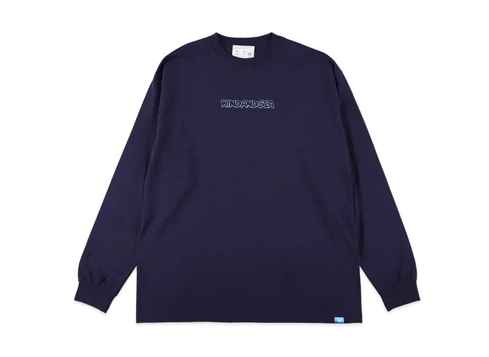 WIND AND SEA x Smurf L/S Tee (Grafitti) "Navy"