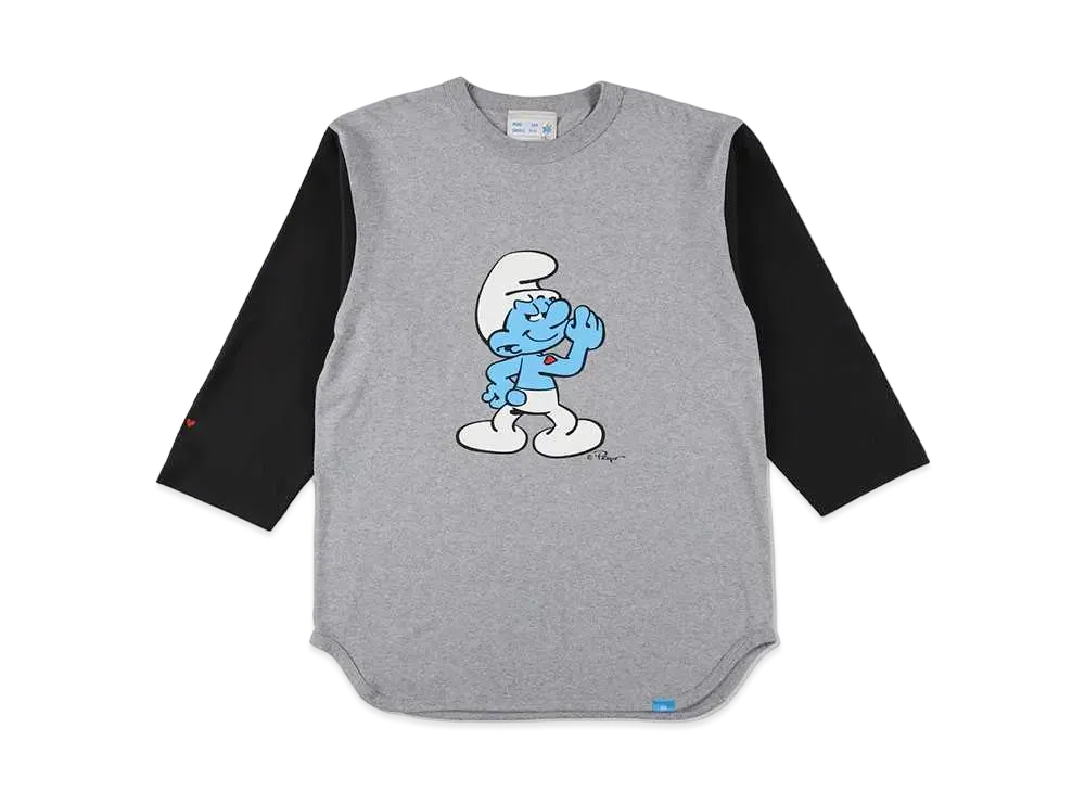 WIND AND SEA x Smurf S/S Tee (Ringer) "Gray"