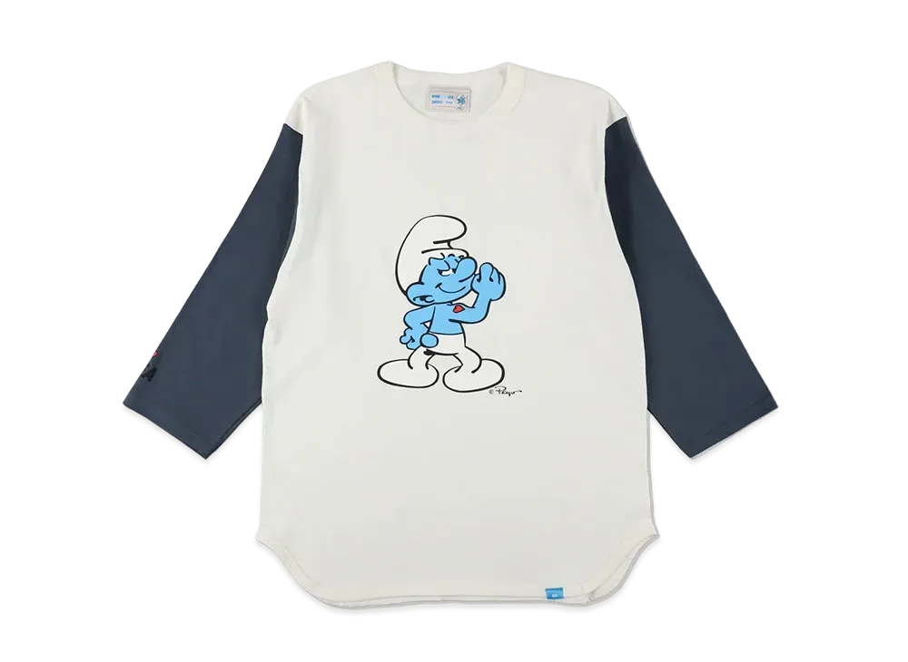 WIND AND SEA x Smurf S/S Tee (Ringer) "White"