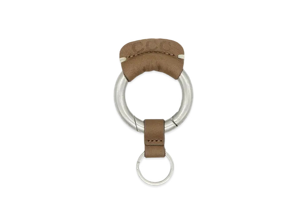 CITY COUNTRY CITY hobo x CITY COUNTRY CITY ROUND KEY RING with COW LEATHER "BROWN"