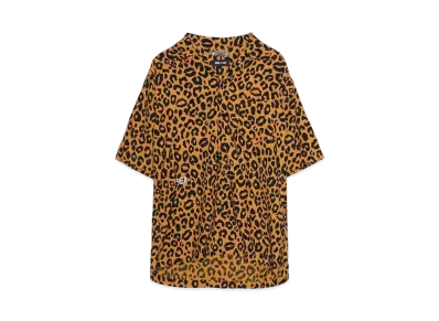 WIND AND SEA x MINEDENIM Lips Leopard Print Open Collar SH "BRT"