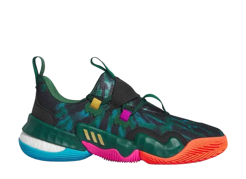 アディダス トレイヤング1 "チームダークグリーン/ゴールドメタリック/コアブラック"