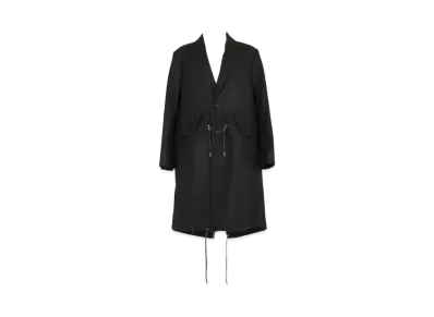 sacai Wool Melton Coat "Black"