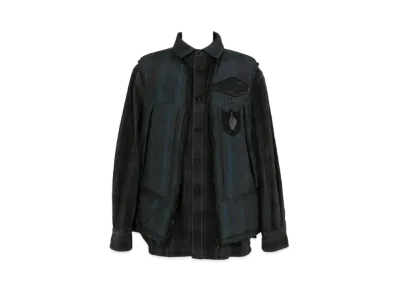 sacai x Gonz Multi Patch Plaid Shirt "Black"