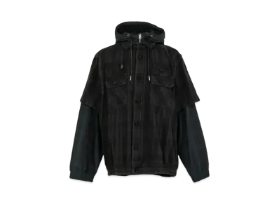 sacai x Gonz Multi Patch Plaid Hoodie