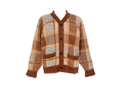 sacai Plaid Knit Cardigan "Brown"