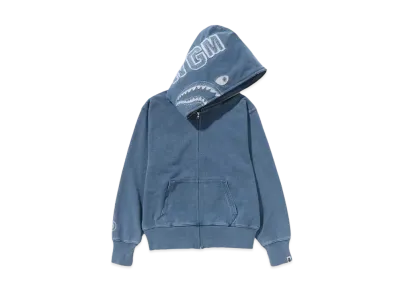 A BATHING APE Indigo Shark Full Zip Hoodie "Indigo"