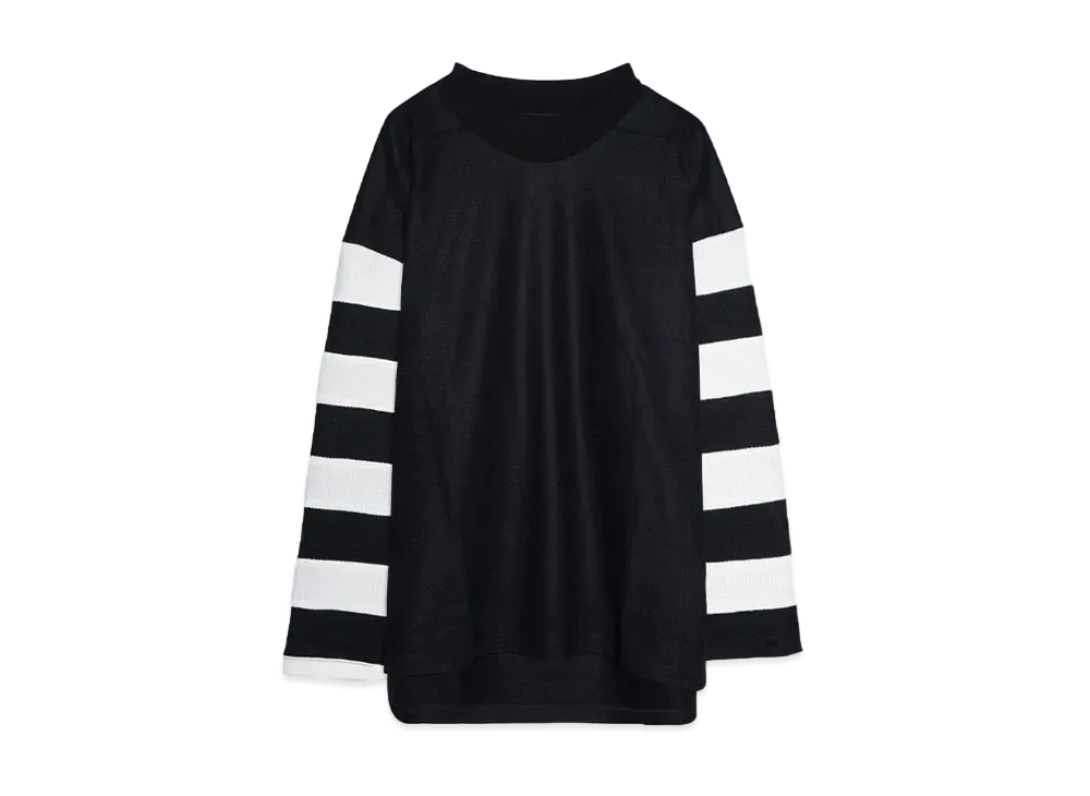 White Mountaineering HOCKEY SHIRT "BLACK"