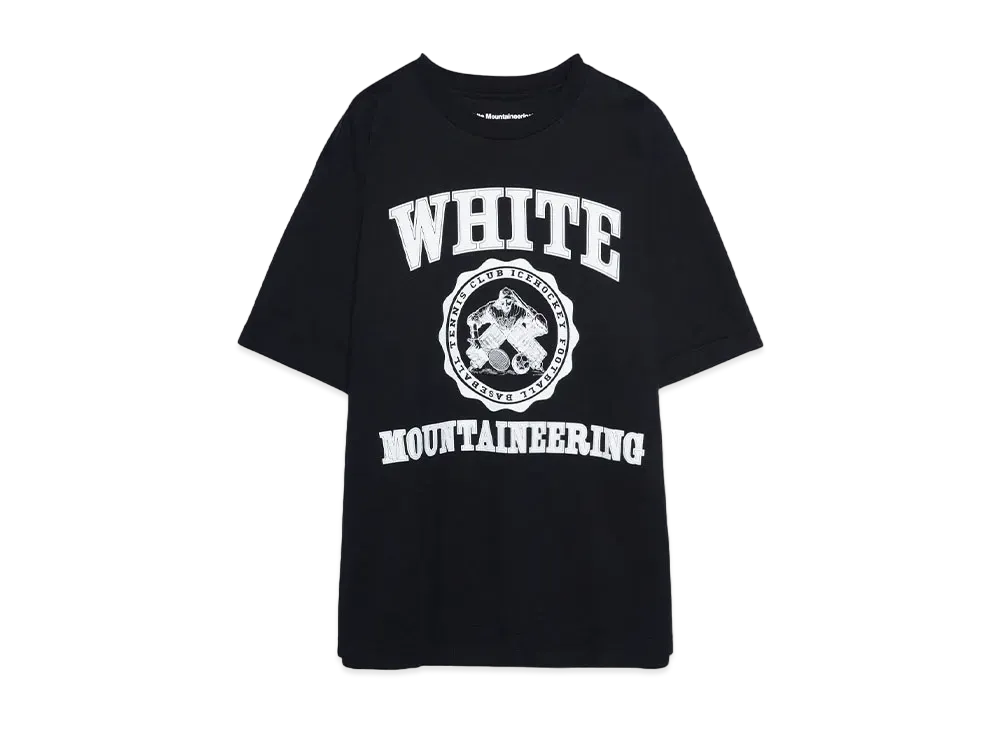 White Mountaineering WM COLLEGE LOGO T-SHIRT "BLACK"