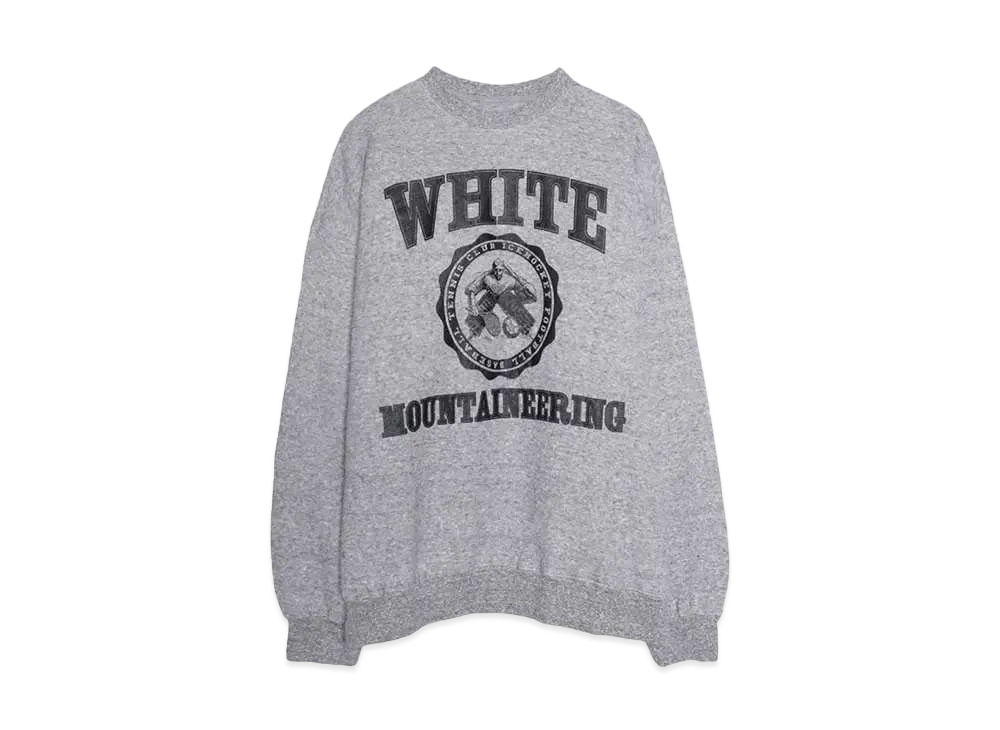 White Mountaineering COLLEGE LOGO SWEAT SHIRT "GRAY"