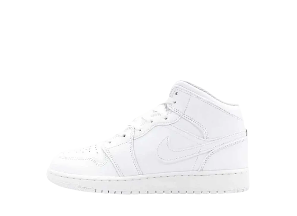 Nike GS Air Jordan 1 Mid "White"