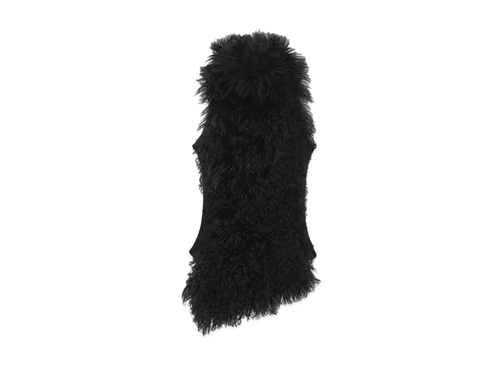 Alexander McQUEEN Sleeveless Shearling Top "Black"