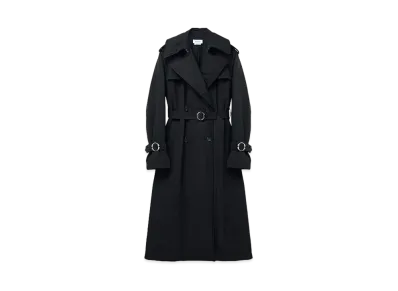 Alexander McQUEEN Double-Breasted Trench Coat "Black"