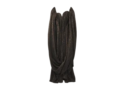 Alexander McQUEEN Leopard Jacquard Single Sleeve Dress "Black"