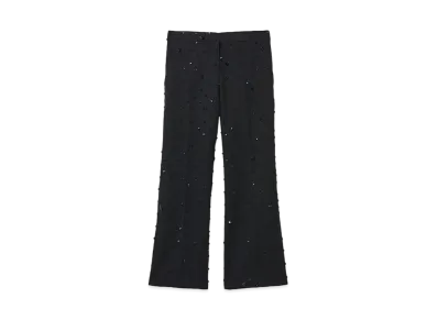 Alexander McQUEEN Cosmic Stone Embroidery Cropped Trousers "Black"