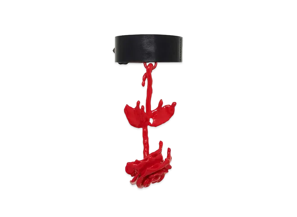 Alexander McQUEEN Dipped Rose Arm Bracelet "Black"