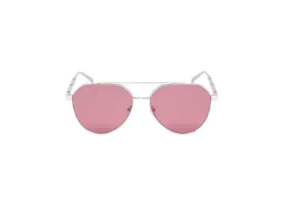 Alexander McQUEEN Metal Plate Pilot Sunglasses "Burgundy"