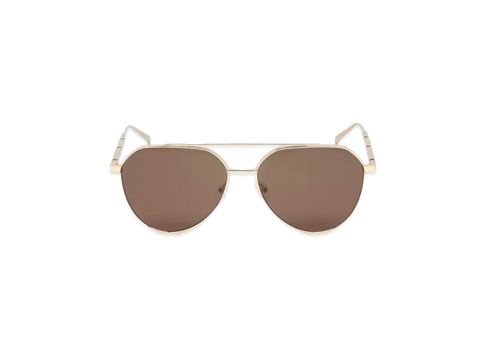 Alexander McQUEEN Metal Plate Pilot Sunglasses "Gold"