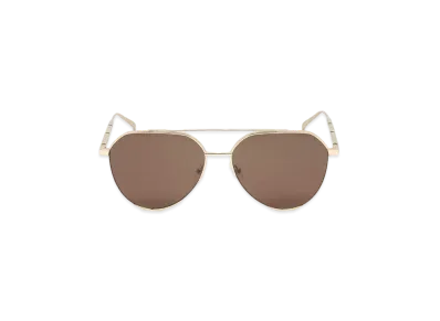 Alexander McQUEEN Metal Plate Pilot Sunglasses "Gold"