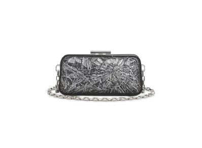Alexander McQUEEN Pinch Clutch "Silver"
