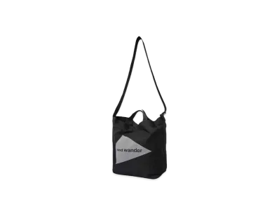 and wander recycle OX tote bag "BLACK"