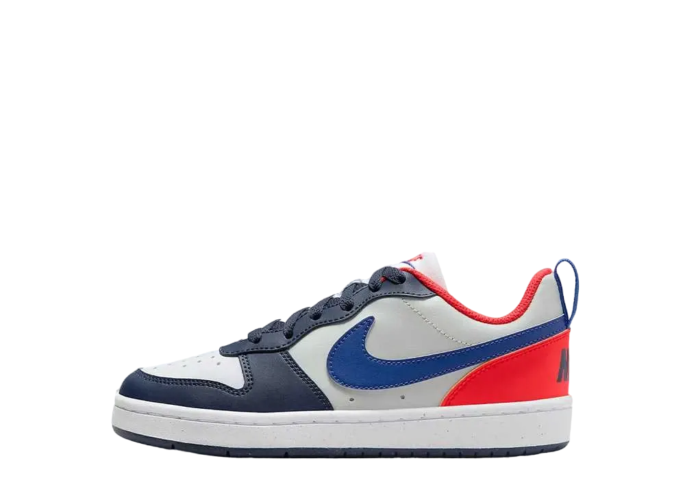 ナイキ GS コートボロー ロー リクラフト "ミッドナイトネイビー/チームオレンジ/ライトシルバー/ハイパーロイヤル"