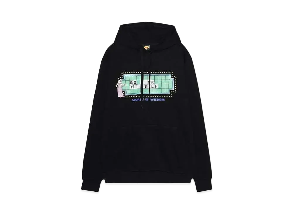 BROTHER MERLE Men's Knit Hooded Pullover - Wheel Of Fortune "BLACK"