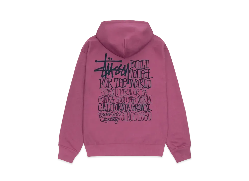 Stussy California Grown Hoodie "Berry"