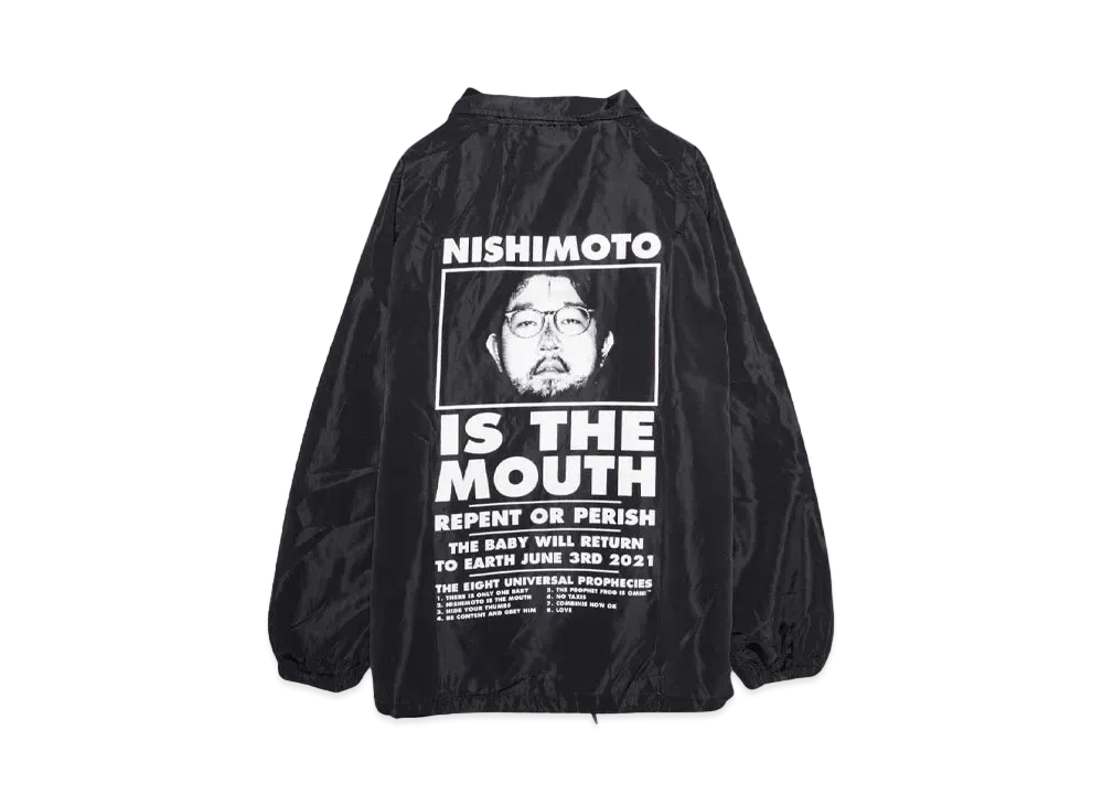 NISHIMOTO IS THE MOUTH CLASSIC COACH JKT "BLACK/WHITE"