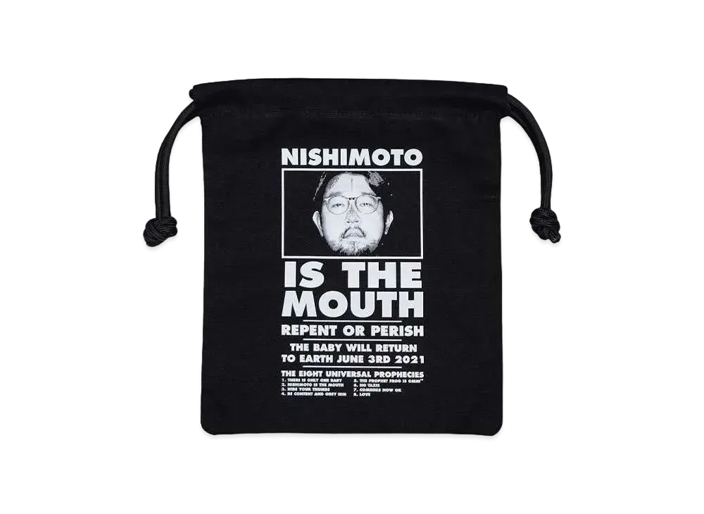 NISHIMOTO IS THE MOUTH CLASSIC DRAWSTRING BAG "BLACK"