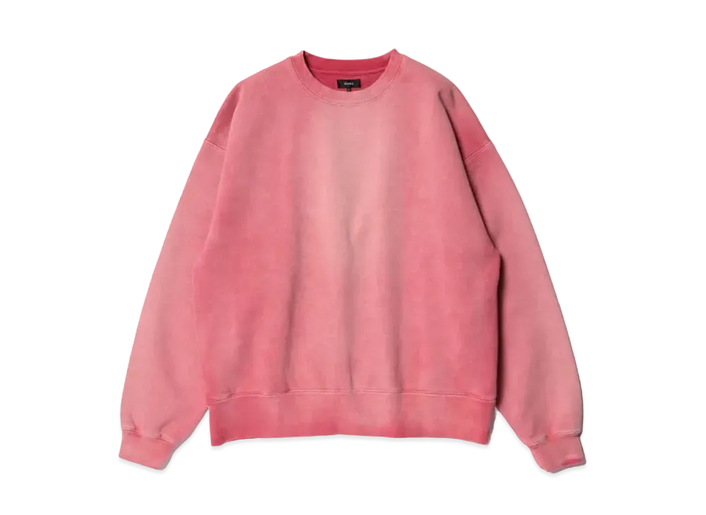 BEAMS Fade Sweat Crew Neck "Red"