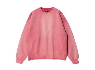 BEAMS Fade Sweat Crew Neck "Red"