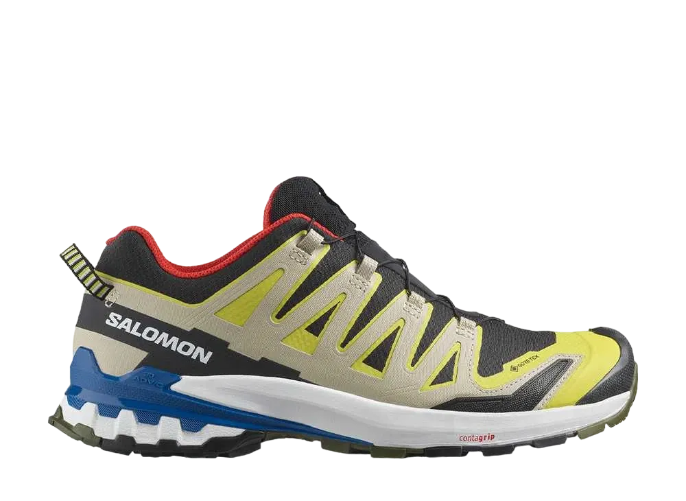 サロモン XA プロ 3D V9 ゴアテックス "ブラック/バターカップ/ラピスブルー"