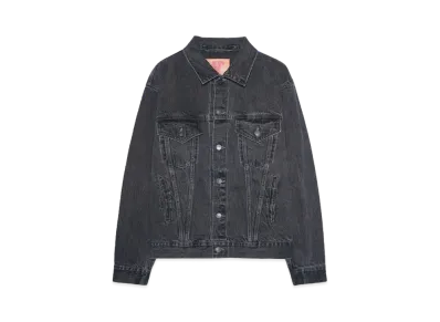ANDFAMILYS DENIM TRACKER JACKET "FADE BLACK"