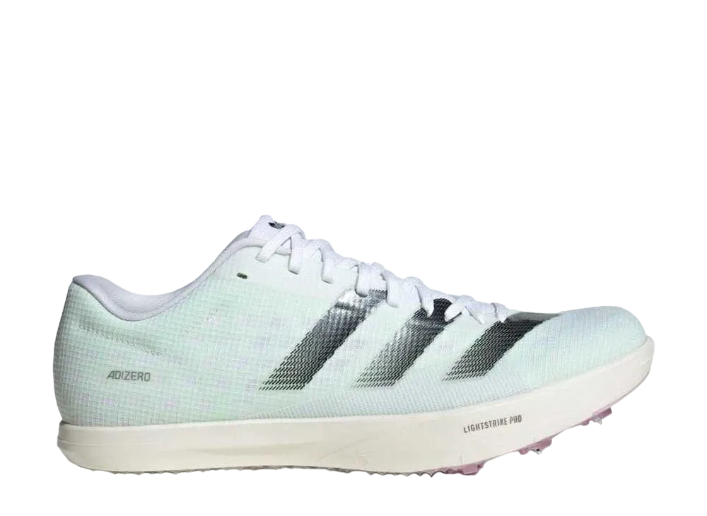 アディダス アディゼロ ロングジャンプ "フットウェアホワイト/コアブラック/グリーンスパーク"