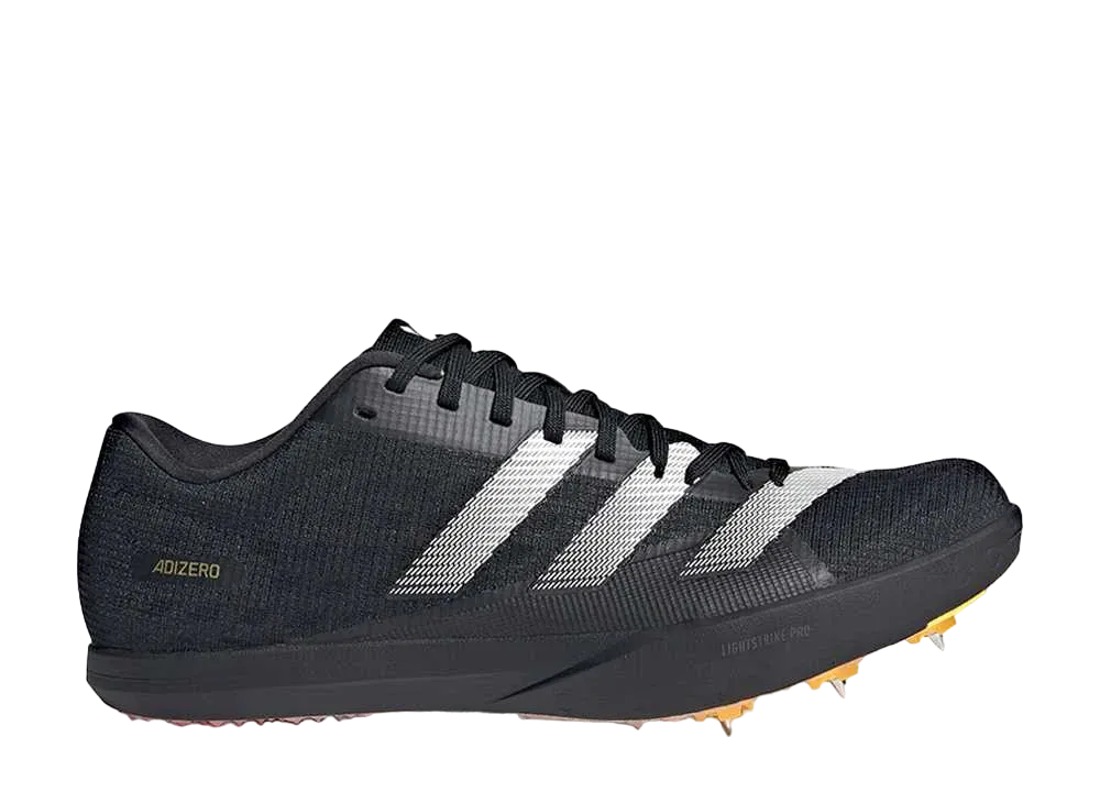 アディダス アディゼロ ロングジャンプ "コアブラック/ゼロメタリック/スパーク"