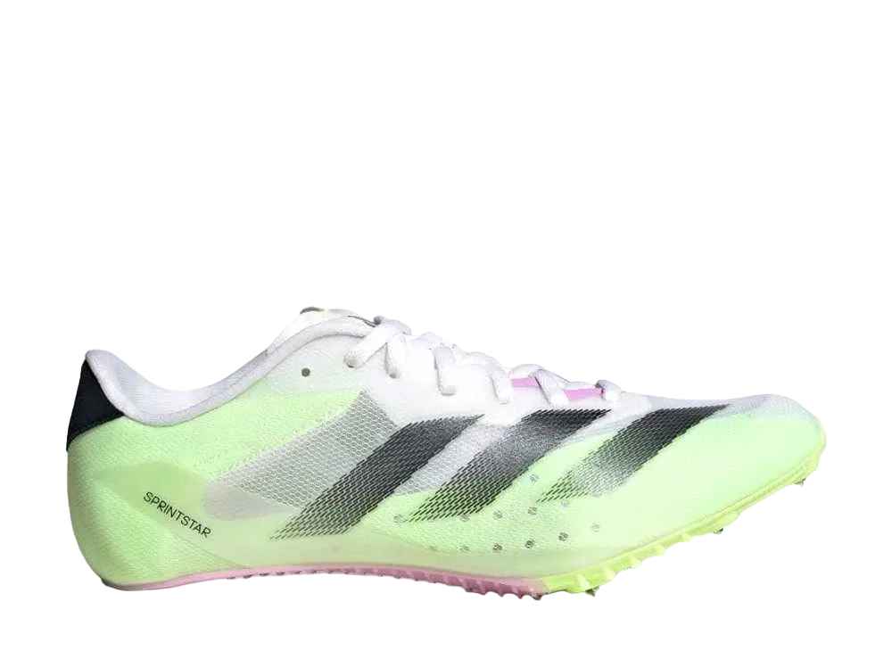 アディダス アディゼロ スプリントスター "フットウェアホワイト/コアブラック/グリーンスパーク"