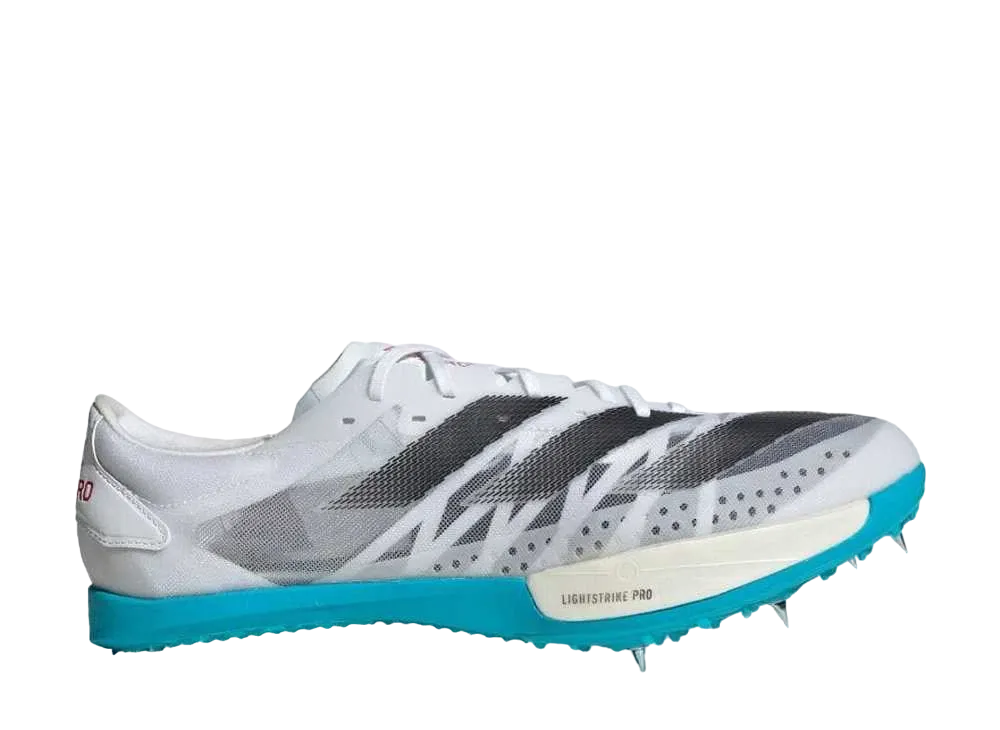 アディダス アディゼロ アンビション ライトストライク "フットウェアホワイト/コアブラック/ルシッドシアン"