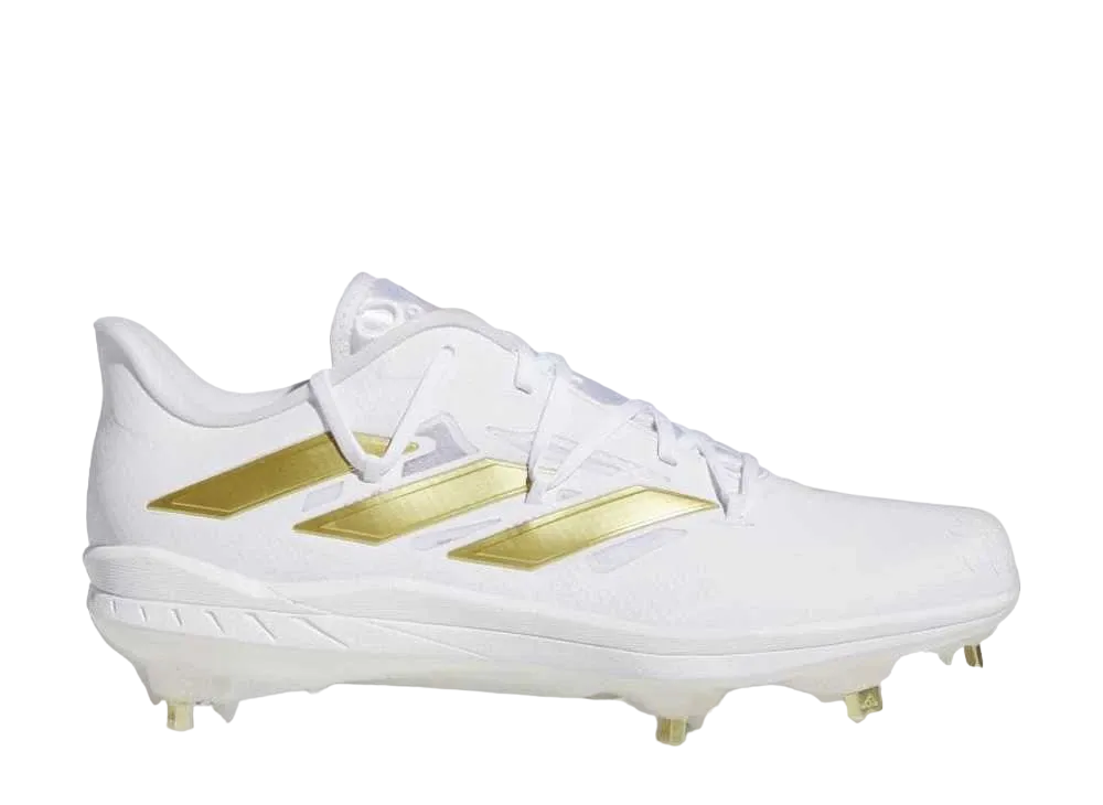 アディダス アディゼロ アフターバーナー9 クリーツ "フットウェアホワイト/ゴールドメタリック"