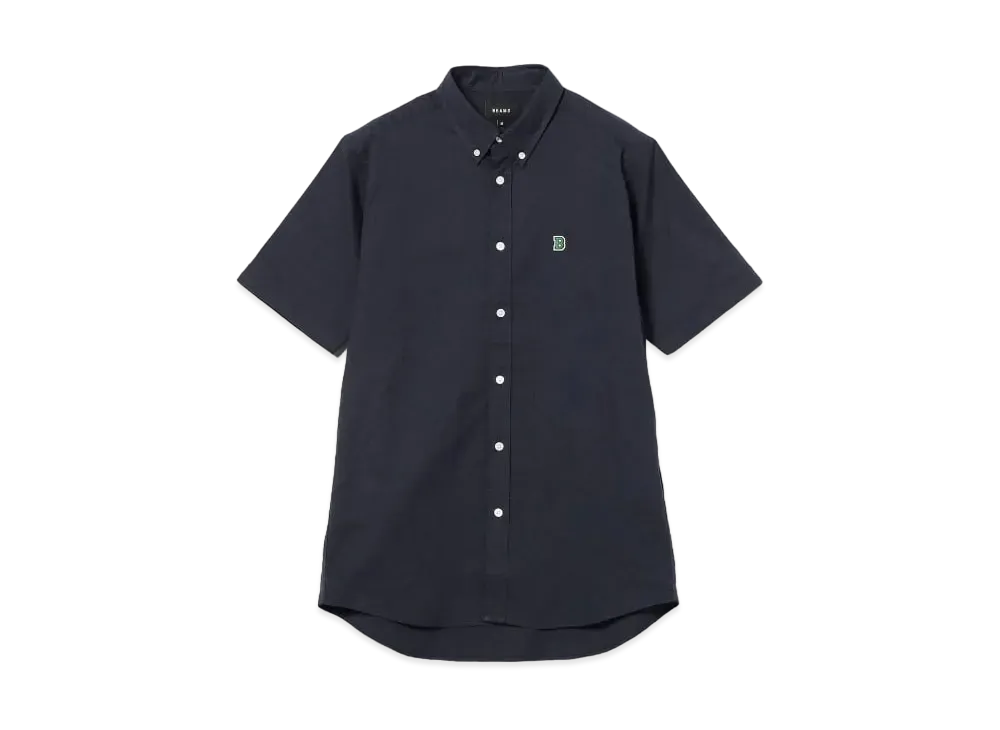 BEAMS One-Point Stretch Button-Down Shirt 24SS "Black"