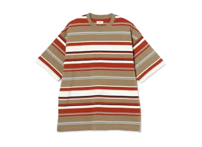 BEAMS Multi-border T-shirt "Camel"