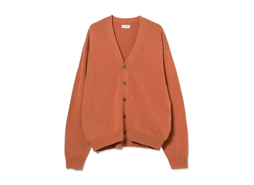 BEAMS Relaxed Solid Cardigan "Apricot"