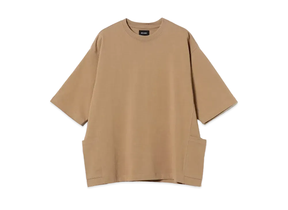 BEAMS Side Pocket Loose T-shirt "Sand"
