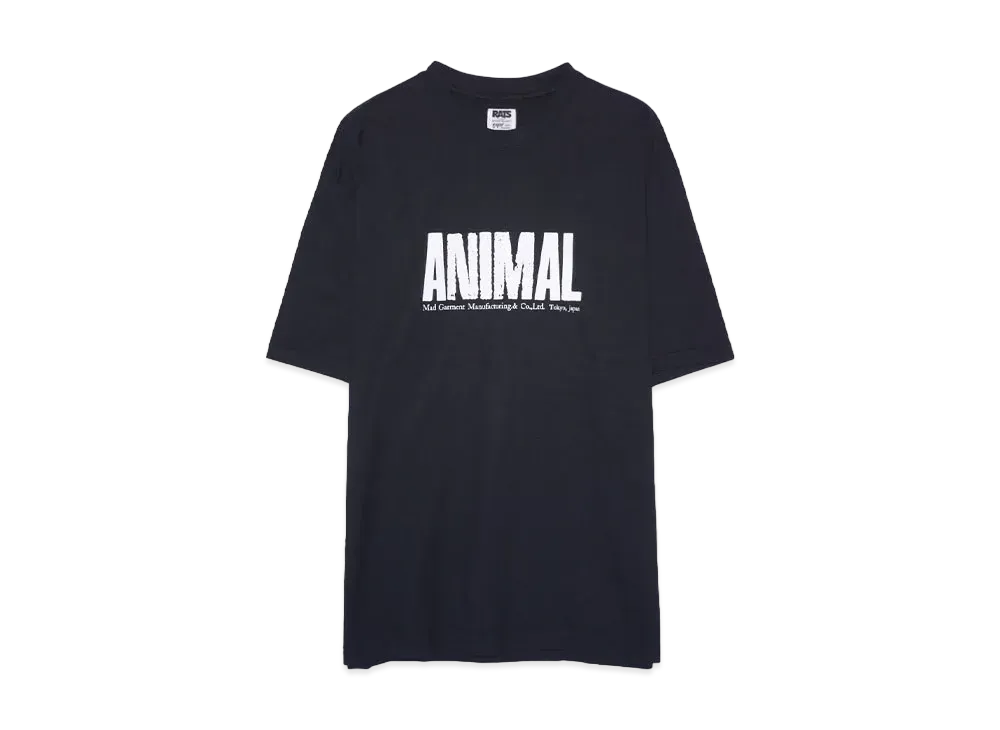 RATS ANIMAL X TEE "BLACK"