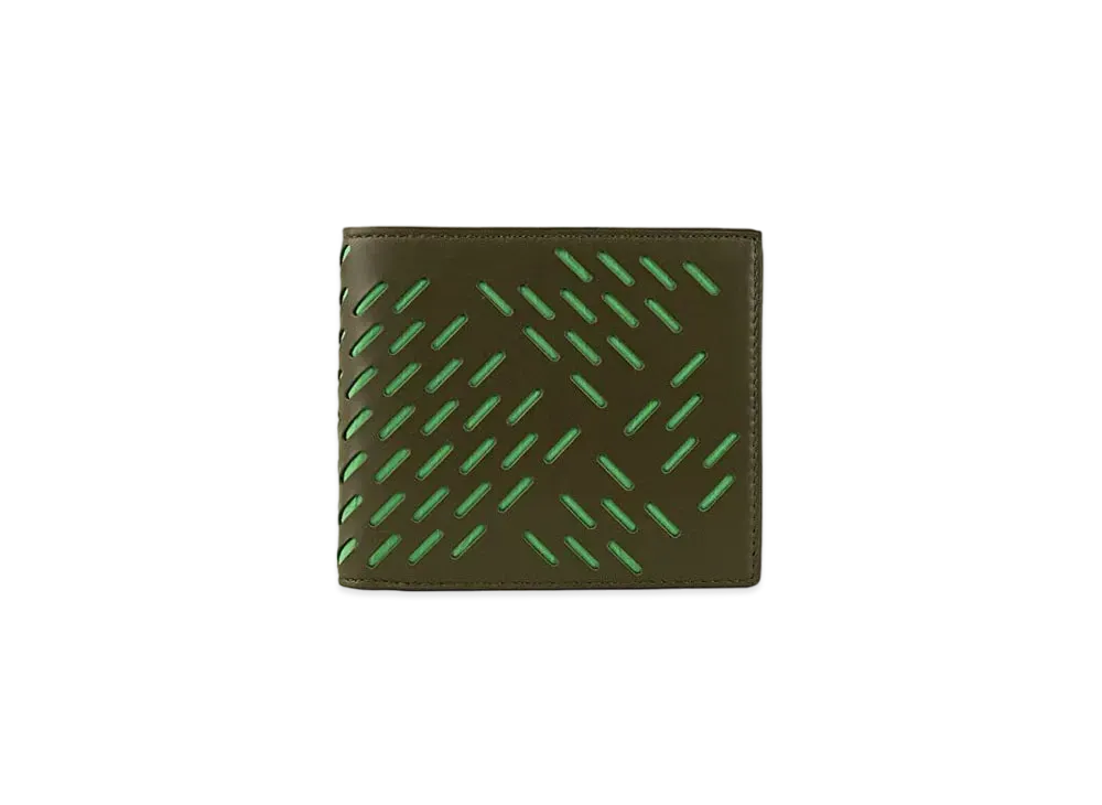 Bottega Veneta Perforated Nappa Leather Bi-fold Wallet "Khaki"