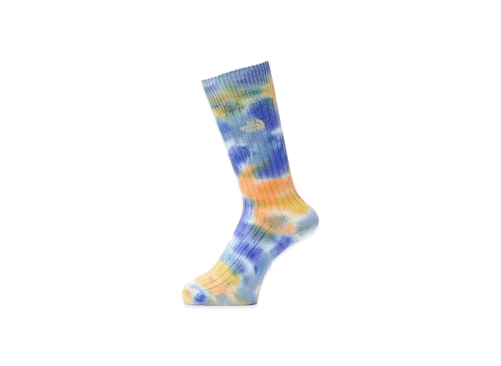 The North Face Heavyweight Tie Dye Crew "Solar BluexYellow Silt"
