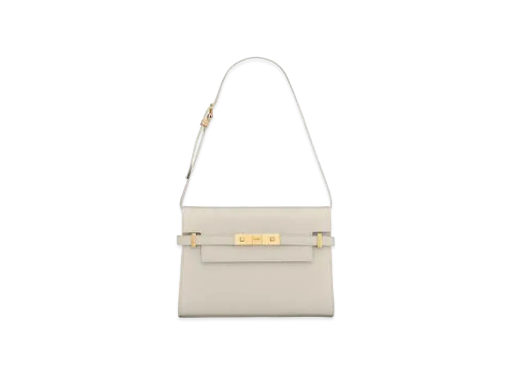 SAINT LAURENT Manhattan Small Shoulder Bag In Box Saint Laurent Leather "Vintage White"