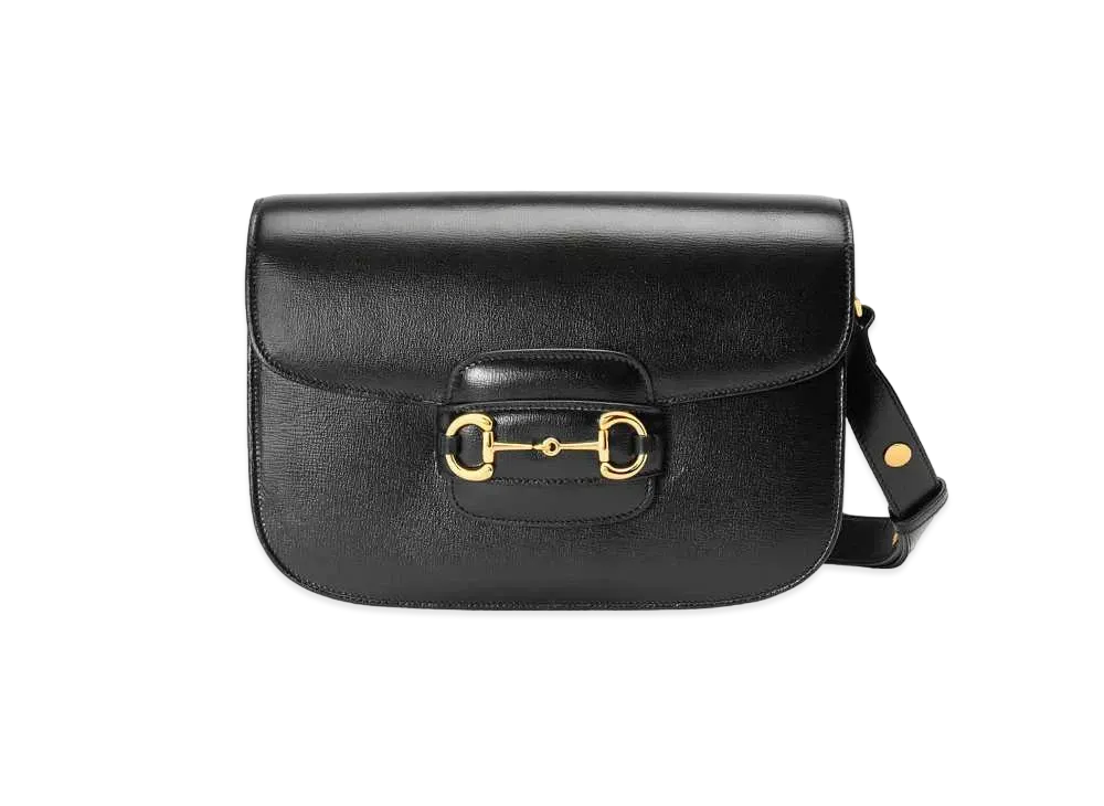 GUCCI Horsebit 1955 Shoulder Bag "Black"