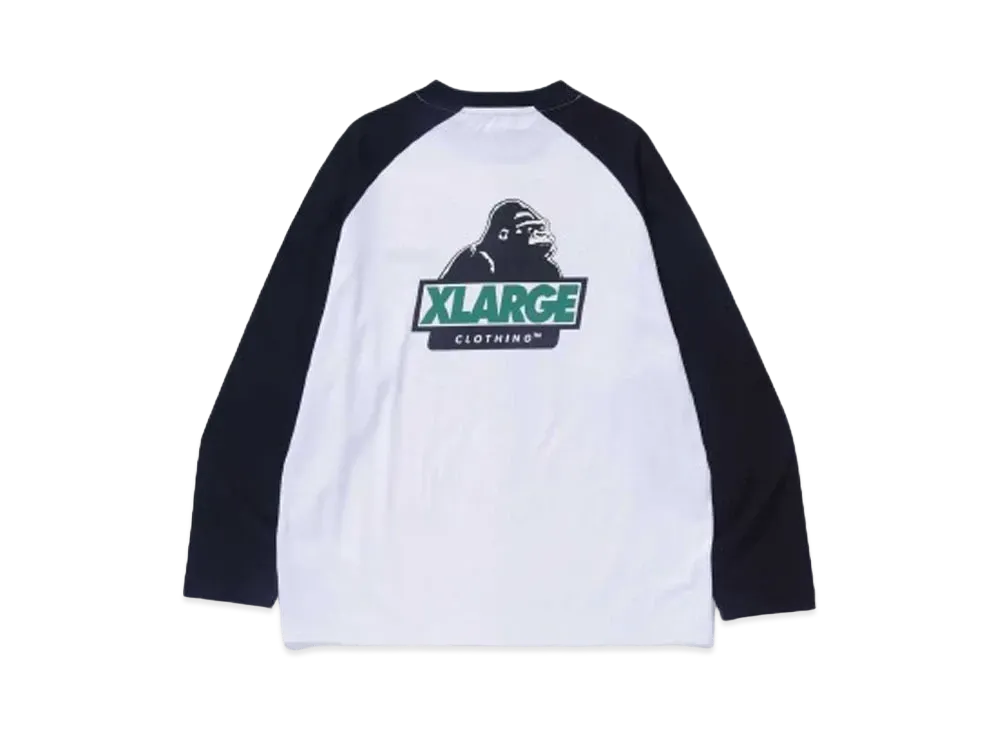 XLARGE SLANTED OG RAGLAN L/S TEE "BLACK"