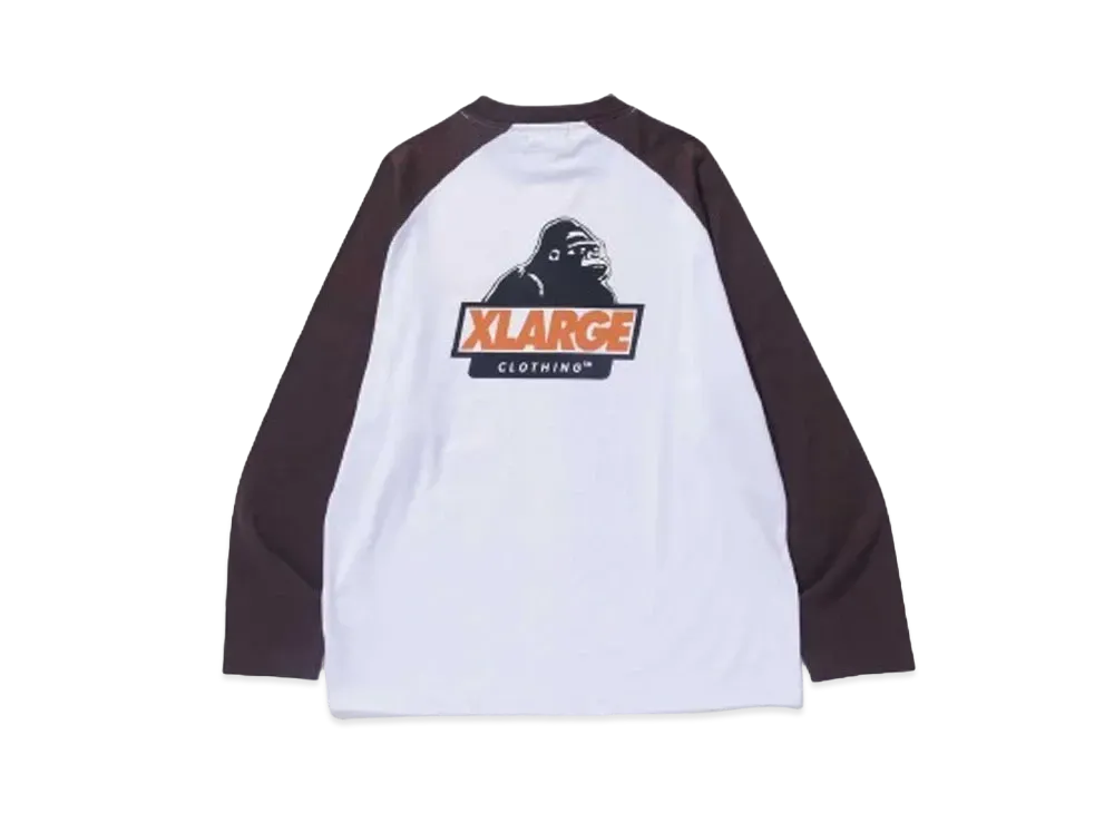 XLARGE SLANTED OG RAGLAN L/S TEE "BROWN"